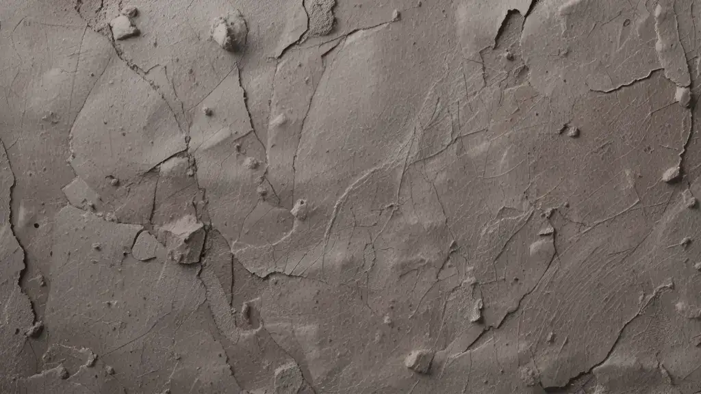 Grau strukturiertes Betonmuster mit Rissen und Unebenheiten.